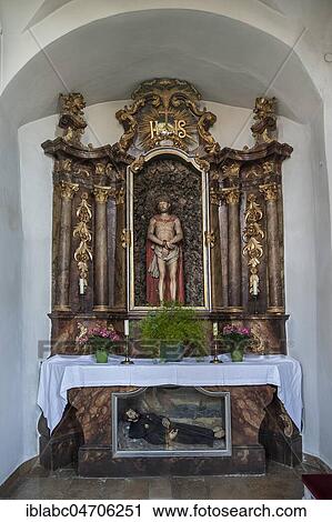 Side altar, Church St. Laurentius, Holzkirchen, Upper Bavaria, Bavaria, Germany, Europe View Large Photo Image Stock Image - Side altar, Church St. Laurentius, Holzkirchen, Upper Bavaria, Bavaria, Germany, Europe. Fotosearch