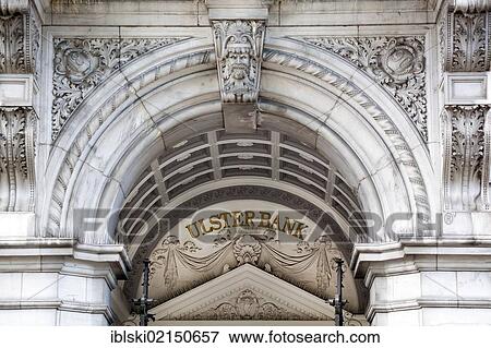Stock Photo - Signage of the Ulster Bank on an old building in the financial district in Dublin, Ireland, Europe. Fotosearch