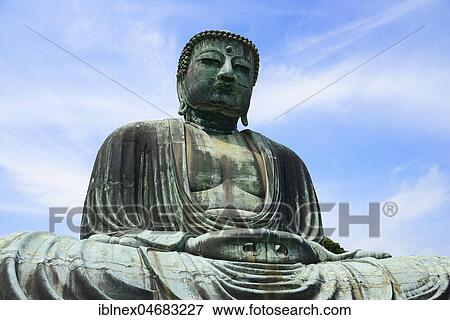 Sitting Buddha Amida Nyorai, Buddhist Temple Kōtoku-in, Kamakura, Honshu Island, Japan, Asia View Large Photo Image Stock Photo - Sitting Buddha Amida Nyorai, Buddhist Temple Kōtoku-in, Kamakura, Honshu Island, Japan, Asia. Fotosearch