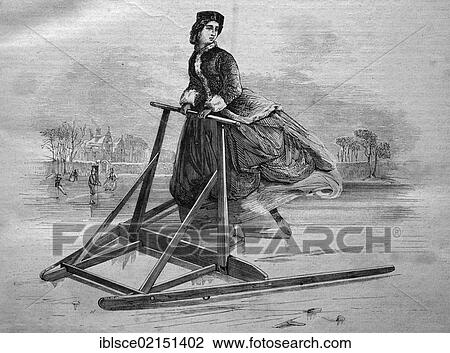 Skating frame for women, historical engraving, 1869 View Large Photo Image Stock Image - Skating frame for women, historical engraving, 1869. Fotosearch