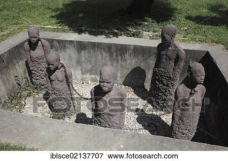 Stock Photo - Slave memorial at the Anglican Church, Stone Town, Zanzibar, Tanzania, Africa. Fotosearch