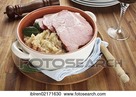 Smoked pork neck roast on sauerkraut, gammon, Kassel-style pork View Large Photo Image Stock Image - Smoked pork neck roast on sauerkraut, gammon, Kassel-style pork. Fotosearch