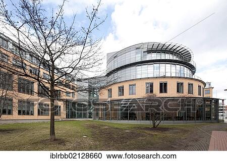 Stock Image - Sparkassen, building societies, financial centre, Erfurt, Thuringia, Germany, Europe, PublicGround, Europe. Fotosearch