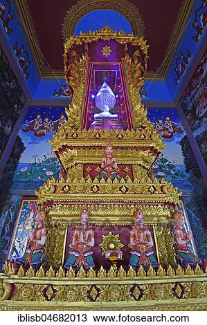 Splendidly designed interior of the temple Wat Khao Rang, Phuket, Thailand, Asia View Large Photo Image Stock Image - Splendidly designed interior of the temple Wat Khao Rang, Phuket, Thailand, Asia. Fotosearch