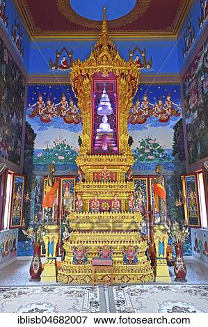 Splendidly designed interior of the temple Wat Khao Rang, Phuket, Thailand, Asia View Large Photo Image Stock Photo - Splendidly designed interior of the temple Wat Khao Rang, Phuket, Thailand, Asia. Fotosearch