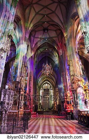 Stock Photo - St. Stephen's Cathedral, interior, Vienna, Austria, Europe. Fotosearch