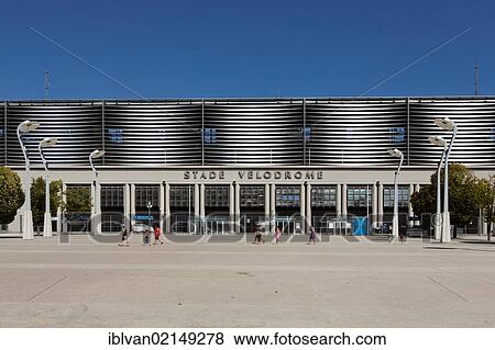 Stock Photo - Stade Velodrome, Olympique Marseille stadium, Marseille, Marseilles, Bouche-du-Rhone, Provence, France, Europe. Fotosearch