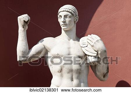 Statue of an athlete at the entrance to the Foro Italico, Rome, Italy, Europe View Large Photo Image Stock Image - Statue of an athlete at the entrance to the Foro Italico, Rome, Italy, Europe. Fotosearch