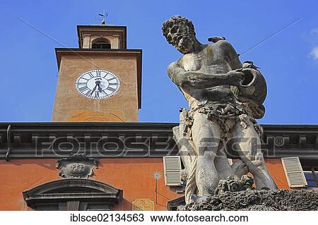 Statue of Crostolo, Piazza Prampolini, Palazzo del Monte di Pieta, Reggio Emilia, Emilia Romagna, Italy, Europe View Large Photo Image Stock Image - Statue of Crostolo, Piazza Prampolini, Palazzo del Monte di Pieta, Reggio Emilia, Emilia Romagna, Italy, Europe. Fotosearch