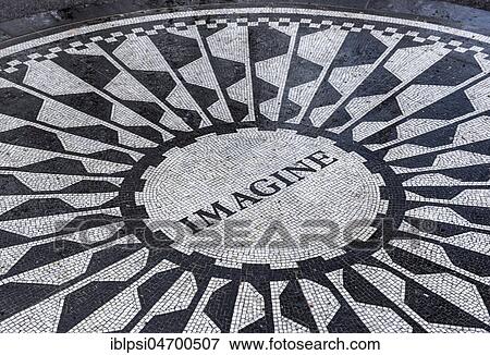 Strawberry Fields Memorial, Imagine mosaic in memory of John Lennon, Central Park, Manhattan, New York City, USA, North America View Large Photo Image Stock Photo - Strawberry Fields Memorial, Imagine mosaic in memory of John Lennon, Central Park, Manhattan, New York City, USA, North America. Fotosearch