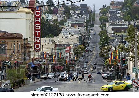 Stock Photo - Street scene, Castro, San Francisco, California, USA, North America. Fotosearch