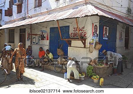 Street scene in the historic town centre of Stone Town, Zanzibar, Tanzania, Africa View Large Photo Image Picture - Street scene in the historic town centre of Stone Town, Zanzibar, Tanzania, Africa. Fotosearch