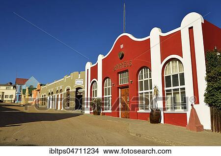 Street with colonial buildings, Lüderitz, Namibia, Africa View Large Photo Image Picture - Street with colonial buildings, Lüderitz, Namibia, Africa. Fotosearch
