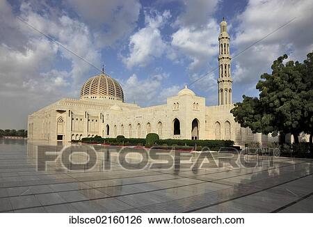 Sultan Qaboos Grand Mosque, the main mosque in Oman, one of the most important buildings in the country, one of the world's largest mosques, Muscat, Oman, Arabian Peninsula, Middle East, Asia View Large Photo Image Stock Photograph - Sultan Qaboos Grand Mosque, the main mosque in Oman, one of the most important buildings in the country, one of the world's largest mosques, Muscat, Oman, Arabian Peninsula, Middle East, Asia. Fotosearch