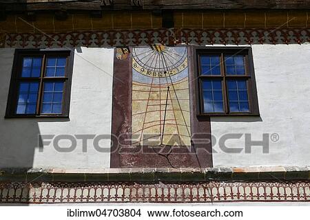 Sundial at Monastery, Monastery Church in Blaubeuren, Swabian Alb, Baden-Württemberg, Germany, Europe View Large Photo Image Picture - Sundial at Monastery, Monastery Church in Blaubeuren, Swabian Alb, Baden-Württemberg, Germany, Europe. Fotosearch
