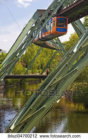 Suspension railway above the river Wupper, Wuppertal, Bergisches Land, North Rhine-Westphalia, Germany, Europe View Large Photo Image Stock Image - Suspension railway above the river Wupper, Wuppertal, Bergisches Land, North Rhine-Westphalia, Germany, Europe. Fotosearch