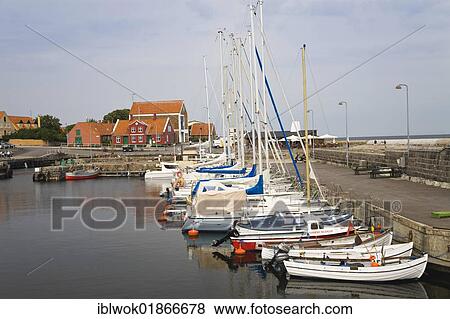 Svaneke harbour, Bornholm, Denmark, Europe View Large Photo Image Stock Photo - Svaneke harbour, Bornholm, Denmark, Europe. Fotosearch