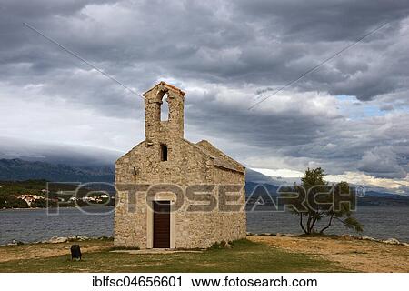 Sveti Duh Church, Lake Novigradsko More, Posedarje, Dalmatia, Croatia, Europe View Large Photo Image Stock Image - Sveti Duh Church, Lake Novigradsko More, Posedarje, Dalmatia, Croatia, Europe. Fotosearch