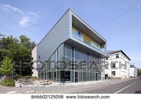 Stock Photo - Technical University of Central Hesse THM, auditorium, cafeteria Campustor, Giessen, Hesse, Germany, Europe, PublicGround, Europe. Fotosearch