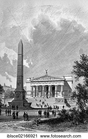 Temple of Pergamus with the Obelisk, art exhibition in Berlin, Germany, historical wood engraving, 1886, Europe View Large Photo Image Stock Image - Temple of Pergamus with the Obelisk, art exhibition in Berlin, Germany, historical wood engraving, 1886, Europe. Fotosearch