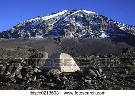 Tent with a view to the summit of Mount Kilimanjaro, as seen from the Barranco Hut, Tanzania, Africa View Large Photo Image Stock Image - Tent with a view to the summit of Mount Kilimanjaro, as seen from the Barranco Hut, Tanzania, Africa. Fotosearch