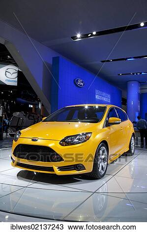 Stock Image - The 2013 Ford Focus ST on display at the North American International Auto Show, Detroit, Michigan, USA, North America. Fotosearch
