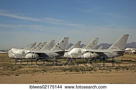 Picture - The Aerospace Maintenance and Regeneration Group, AMARG, a storage and maintenance yard for military aircraft at the Davis-Monthan Air Force Base; the facility stores military aircraft in the dry desert environment for possible future use, dismantles.... Fotosearch