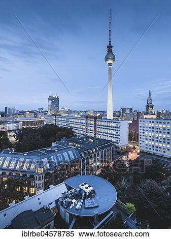 The Berlin Television Tower at Alexanderplatz from above, Berlin, Germany, Europe View Large Photo Image Stock Photography - The Berlin Television Tower at Alexanderplatz from above, Berlin, Germany, Europe. Fotosearch