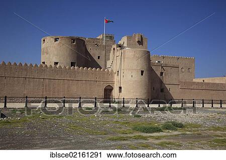 Stock Image - The Castle of Jabrin, Jabreen, Oman, Arabian Peninsula, Middle East, Asia. Fotosearch