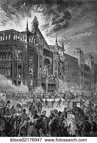 The fire at the Ringtheater theatre in Vienna on 8 December 1881, one of the largest fires of the 19th century in Austro-Hungary, historical engraving of 1883 View Large Photo Image Stock Photo - The fire at the Ringtheater theatre in Vienna on 8 December 1881, one of the largest fires of the 19th century in Austro-Hungary, historical engraving of 1883. Fotosearch