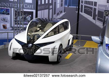 Stock Photo - The Honda Personal-Neo Urban Transport, P-NUT, on display at the North American International Auto Show, Detroit, Michigan, USA, North America. Fotosearch