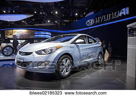 The Hyundai Elantra Plug In Electric Car Developed For Future Stock Photo The Hyundai Elantra Plug In Electric Car Developed For Future Production