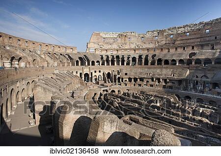 The interior of the Colosseum, Rome, Italy, Europe View Large Photo Image Stock Photo - The interior of the Colosseum, Rome, Italy, Europe. Fotosearch