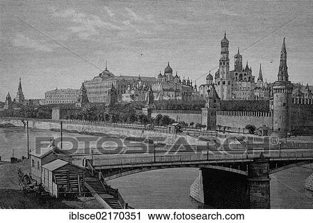 The Kremlin in Moscow, Russia, historical engraving, 1883, Europe View Large Photo Image Stock Image - The Kremlin in Moscow, Russia, historical engraving, 1883, Europe. Fotosearch