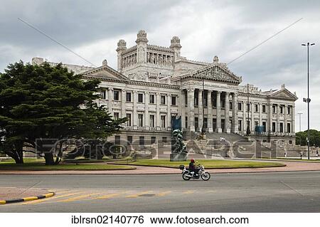 Stock Photograph - The Legislative Palace in Aguada, north of downtown, now the offices of the Uruguayan Parliament, Montevideo, Uruguay, South America. Fotosearch