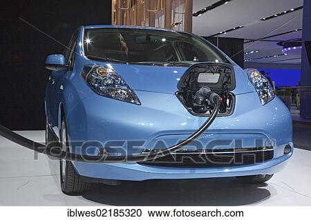 The Nissan Leaf electric vehicle on display at the North American International Auto Show, Detroit, Michigan, USA, North America View Large Photo Image Stock Image - The Nissan Leaf electric vehicle on display at the North American International Auto Show, Detroit, Michigan, USA, North America. Fotosearch