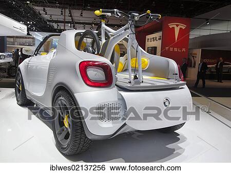 Stock Photograph - The Smart For-us concept electric pickup truck on display at the North American International Auto Show, Detroit, Michigan, USA, North America. Fotosearch