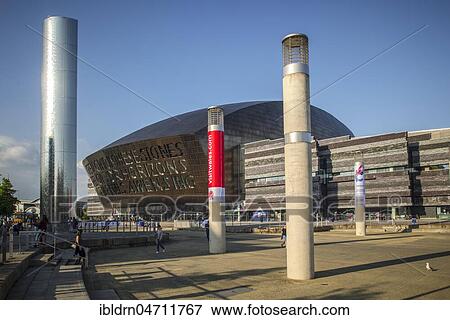 The Welsh Millennium Center, architect Percy Thomas, Cardiff, South Glamorgan, Wales, United Kingdom, Europe View Large Photo Image Stock Photo - The Welsh Millennium Center, architect Percy Thomas, Cardiff, South Glamorgan, Wales, United Kingdom, Europe. Fotosearch
