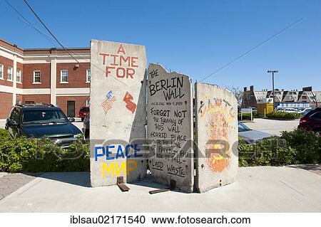 Three panels of the Berlin Wall, graffiti The Berlin Wall, on display at Long Wharf, Portland, Maine, New England, USA, North America, America, North America View Large Photo Image Stock Image - Three panels of the Berlin Wall, graffiti The Berlin Wall, on display at Long Wharf, Portland, Maine, New England, USA, North America, America, North America. Fotosearch