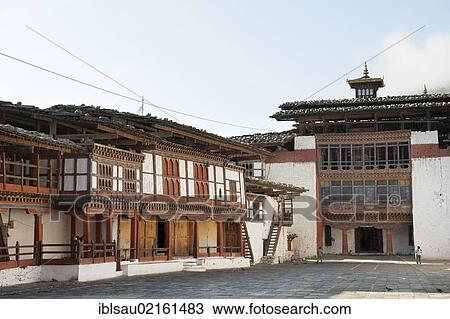 Tibetan Buddhism, ancient fortress-monastery, courtyard, Dzong, Wangdue Phodrang near Punakha, the Himalayas, Kingdom of Bhutan, South Asia, Asia View Large Photo Image Stock Image - Tibetan Buddhism, ancient fortress-monastery, courtyard, Dzong, Wangdue Phodrang near Punakha, the Himalayas, Kingdom of Bhutan, South Asia, Asia. Fotosearch