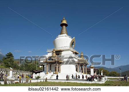 Tibetan Buddhism, believers circling the large white stupa, Memorial Chorten, capital of Thimphu, the Himalayas, Kingdom of Bhutan, South Asia, Asia View Large Photo Image Stock Image - Tibetan Buddhism, believers circling the large white stupa, Memorial Chorten, capital of Thimphu, the Himalayas, Kingdom of Bhutan, South Asia, Asia. Fotosearch