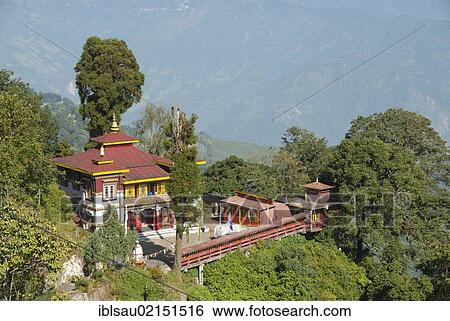 Tibetan Buddhism, Bhutia Busty Gompa Monastery, Darjeeling, West Bengal, India, South Asia, Asia View Large Photo Image Stock Photograph - Tibetan Buddhism, Bhutia Busty Gompa Monastery, Darjeeling, West Bengal, India, South Asia, Asia. Fotosearch
