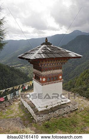 Tibetan Buddhism, chorten, view of wooded mountains, Tango Goemba Monastery near Thimphu, the Himalayas, Kingdom of Bhutan, South Asia, Asia View Large Photo Image Stock Image - Tibetan Buddhism, chorten, view of wooded mountains, Tango Goemba Monastery near Thimphu, the Himalayas, Kingdom of Bhutan, South Asia, Asia. Fotosearch