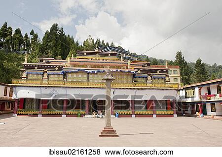Tibetan Buddhism, Karma Kagyu lineage, Rumtek Monastery near Gangtok, Sikkim, Himalayas, India, South Asia, Asia View Large Photo Image Stock Photo - Tibetan Buddhism, Karma Kagyu lineage, Rumtek Monastery near Gangtok, Sikkim, Himalayas, India, South Asia, Asia. Fotosearch