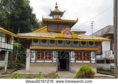 Tibetan Buddhism, Yung Drung Kundrak Lingbon Monastery, Bon Sect, near Ravangla, Sikkim, Himalayas, India, South Asia, Asia View Large Photo Image Stock Photo - Tibetan Buddhism, Yung Drung Kundrak Lingbon Monastery, Bon Sect, near Ravangla, Sikkim, Himalayas, India, South Asia, Asia. Fotosearch