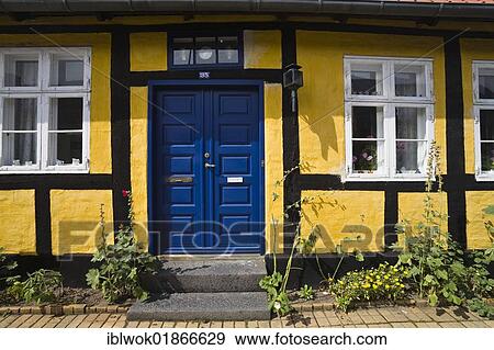 Timber-framed houses in Rønne, Bornholm, Denmark, Europe View Large Photo Image Stock Photo - Timber-framed houses in Rønne, Bornholm, Denmark, Europe. Fotosearch