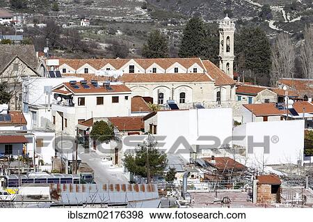 Stock Photo - Timios Stavros Monastery, Monastery of the Holy Cross, Omodos, Cyprus, Greece, Europe. Fotosearch