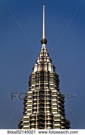 Stock Image - Top of the Petronas Towers, Kuala Lumpur, Malaysia, Southeast Asia, Asia. Fotosearch