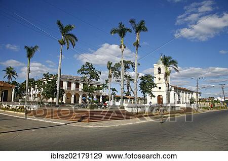 Stock Photo - Town centre in Vinales, Cuba, Greater Antilles, Caribbean, North America. Fotosearch