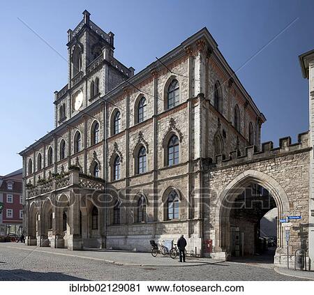 Town hall, Weimar, Thuringia, Germany, Europe, PublicGround, Europe View Large Photo Image Stock Image - Town hall, Weimar, Thuringia, Germany, Europe, PublicGround, Europe. Fotosearch